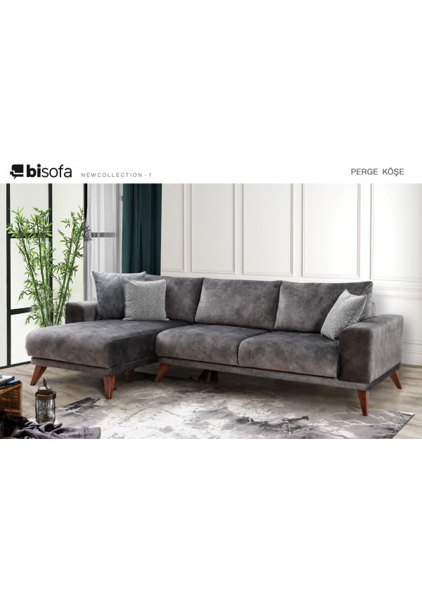 Perge Yataklı Köşe Koltuk